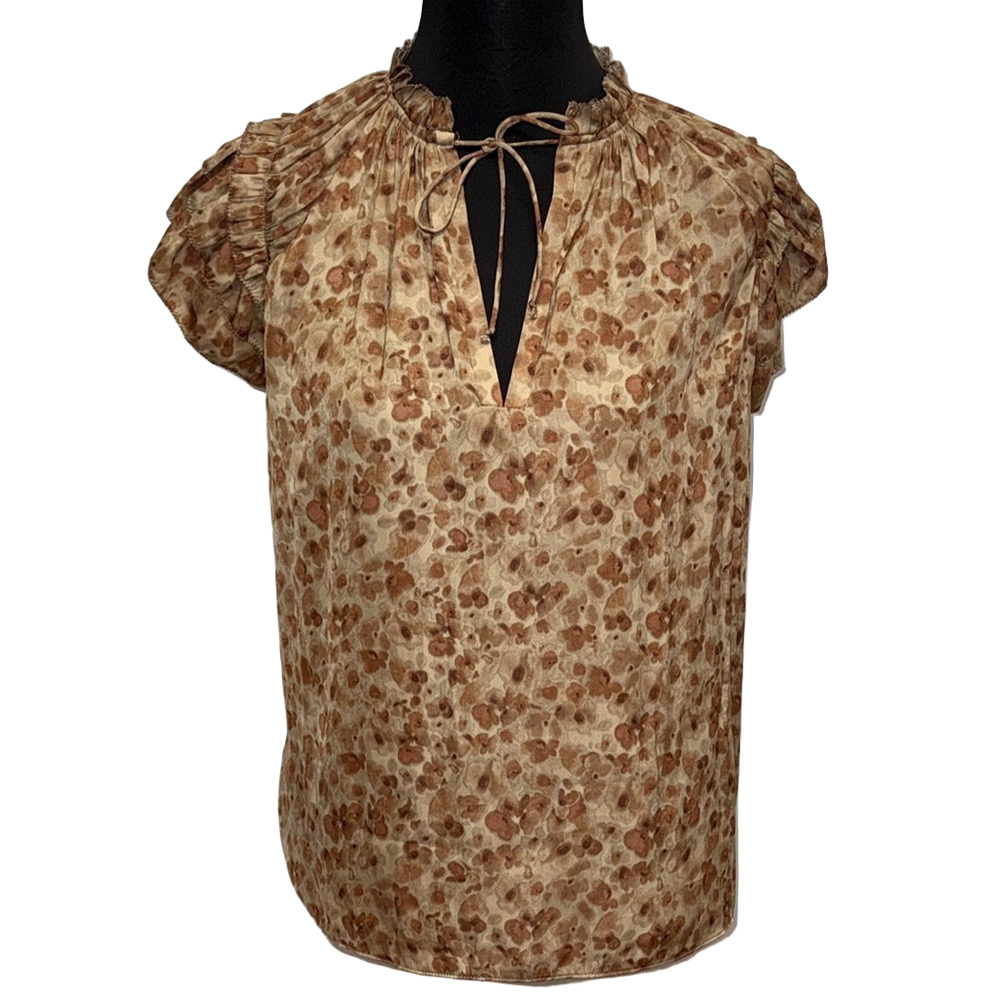 Grade & Gather Elegant Brown Blouse with Classic Charm